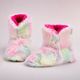 Rainbow Stars Faux Fur Slipper Boots