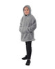 Grey Teddy Fleece Reversible Sherpa Hoody