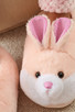 Pink Sparkle Bunny 3D Novelty Slippers
