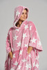 Pink Stars Luxury Fleece Oversize Poncho