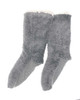 Grey Teddy Fleece Sherpa Lined Slipper Socks 