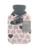 Lilac Heart Jacquard Knit Hot Water Bottle