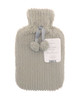 Stone Jacquard Faux Fur 2L Hot Water Bottle