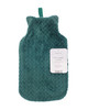 Teal Green Lattice Fleece 2L Hot Water Bottle