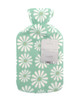 Green Daisies Lightweight Fleece 2L Hot Water Bottle