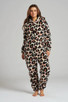 Blush Leopard Wellsoft Fleece Hooded Onesie
