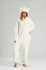 Cream Teddy Ears Borg Fleece Hooded Onesie