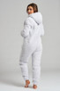 Lavender Snow Tipped Fleece Hooded Onesie