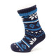 Blue Diamond Fairisle Sherpa Lined Slipper Socks