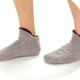 Grey Chunky Cable Knit Footsie Slipper Socks
