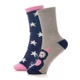 2pk Night Owl Brushed Chenille Slipper Socks