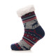Reindeer Fairisle Sherpa Lined Slipper Socks