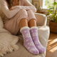 Lilac Nordic Chenille Knit Slipper Socks