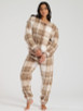 Brown Tartan Check Chunky Borg Twosie