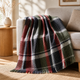 Liquorice Scotch Tartan Waffle Fleece Throw 130x170cm
