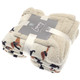 Dachshund Sherpa Back Plush Throw 120x150cm