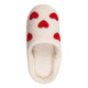 Lovehearts Cream Borg Fleece Mule Slippers Lovehearts Cream Borg Fleece Mule Slippers