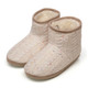 Womens Cream Speckled Cable Knit Slipper Boots Womens Cream Speckled Cable Knit Slipper Boots