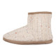Womens Cream Speckled Cable Knit Slipper Boots Womens Cream Speckled Cable Knit Slipper Boots