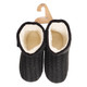 Mens Black Speckled Cable Knit Slipper Boots Mens Black Speckled Cable Knit Slipper Boots