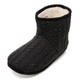 Mens Black Speckled Cable Knit Slipper Boots Mens Black Speckled Cable Knit Slipper Boots