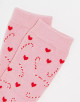 Candy Cane Twin Pack Socks in Matching Gift Bag