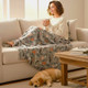 Woodland Animals Flannel Fleece Throw 120x150cm