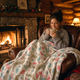 Festive Reindeer Flannel Fleece Throw 120x150cm