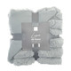 Silver Grey Luxury Ribbed Faux Fur Throw 120x150cm