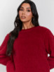 Burgundy Borg Jumper & Wide Leg Bottom Twosie
