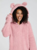 Blush Pink Large Teddy Ears Sherpa Onesie