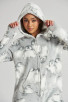 Embossed Penguins Plush Fleece Hooded Onesie