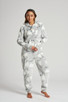 Embossed Penguins Plush Fleece Hooded Onesie