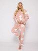 Jacquard Hearts Plush Fleece Fur Lined Hood Onesie