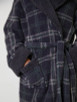Grey Check Sherpa Fleece Hooded Robe
