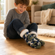 Kids Camo Design Sherpa Lined Slipper Socks