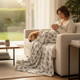 Cream Highland Cow Lightweight Fleece Blanket 120x150cm