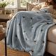 Bumble Bees Grey Flannel Fleece Throw 120x150cm