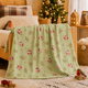 Festive Santa Robins Lightweight Fleece Blanket