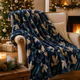 Festive Doves Flannel Fleece Throw