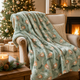 Winter Robins Flannel Fleece Throw