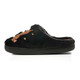 Black Tiger Faux Fur Mule Slippers
