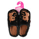 Black Tiger Faux Fur Mule Slippers