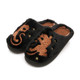 Black Tiger Faux Fur Mule Slippers 