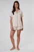 Loungeable Doze Vanilla Rib Jersey Short Pyjama Set
