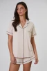 Loungeable Doze Vanilla Rib Jersey Short Pyjama Set