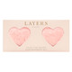 Sophia Layers Pink Faux Fur Heart Handwarmers