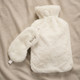 Ivory Faux Fur Hot Water Bottle & Snug Mask Set
