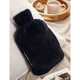 Navy Faux Fur Hot Water Bottle Hand Muff