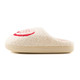 Kiss Me Lovehearts Cream Borg Mule Slippers